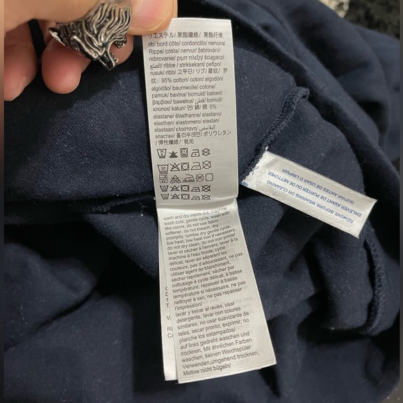 NWOT Men’s Size Small Calvin Klein Drawstring Hoodie With Reflective Logo Navy - Picture 7 of 10